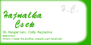 hajnalka csep business card